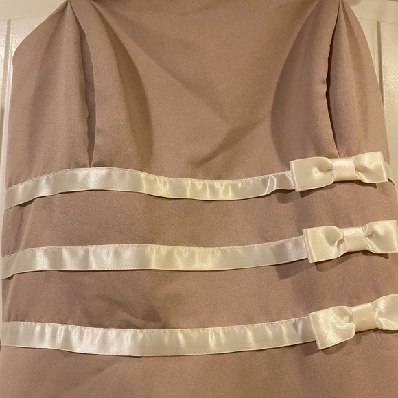 Bridesmaid or Formal, by Roberta Bridal, size 8, mocha and Ivory - Picture 3 of 4